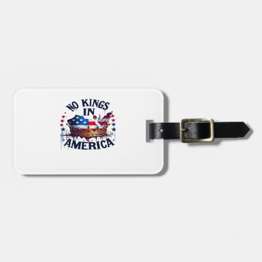 No Kings In America Classic Retro Cool Bagagelabel (Voorkant horizontaal)