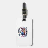 No Kings In America Classic Retro Cool Bagagelabel (Voorkant verticaal)
