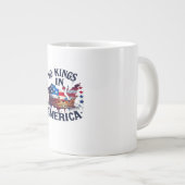 No Kings In America Classic Retro Cool Grote Koffiekop (Voorkant rechts)