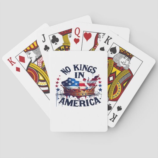 No Kings In America Classic Retro Cool Pokerkaarten (Achterkant)