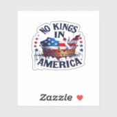 No Kings In America Classic Retro Cool Sticker (Vel)