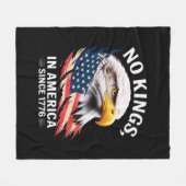No Kings In America Classic Retro Graphic Design Fleece Deken (Voorkant (Horizontaal))