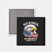 No Kings In America Classic Retro Graphic Design Magneet (Voorkant / Achterkant)