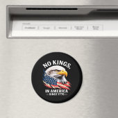 No Kings In America Classic Retro Graphic Design Magneet (Insitu (Vaatwasser))