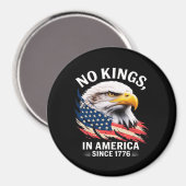 No Kings In America Classic Retro Graphic Design Magneet (Voorkant / Achterkant)