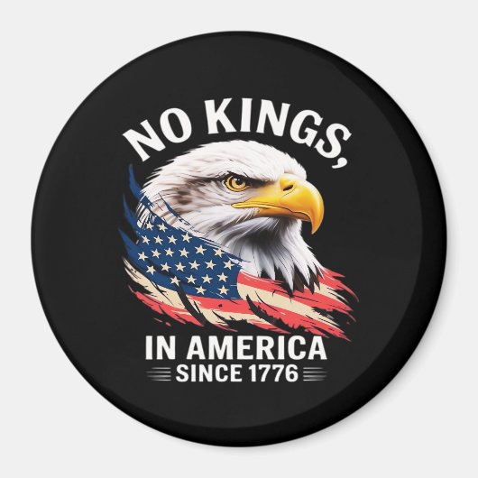 No Kings In America Classic Retro Graphic Design Magneet (Voorkant)