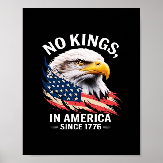 No Kings In America Classic Retro Graphic Design Poster (Voorkant)
