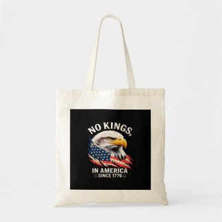 No Kings In America Classic Retro Graphic Design Tote Bag