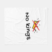 No Kings In America Classic Retro Style Fleece Deken (Voorkant (Horizontaal))