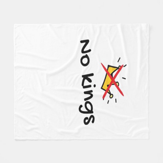 No Kings In America Classic Retro Style Fleece Deken (Voorkant (Horizontaal))