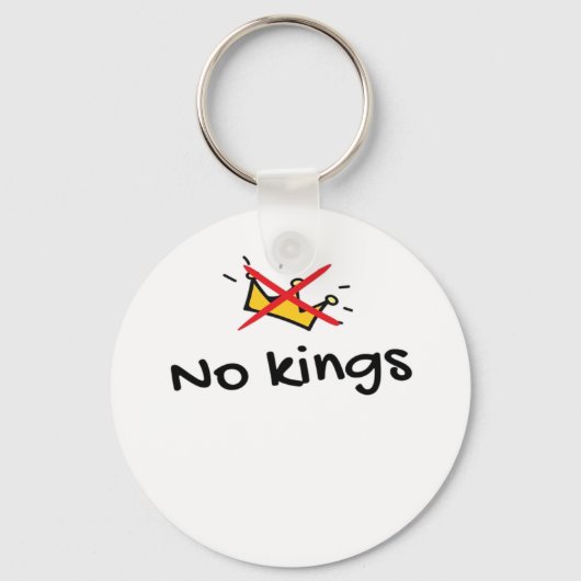 No Kings In America Classic Retro Style Sleutelhanger (Voorkant)