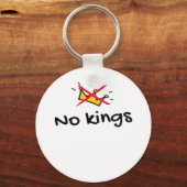 No Kings In America Classic Retro Style Sleutelhanger (Voorkant)