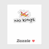 No Kings In America Classic Retro Style Sticker (Vel)