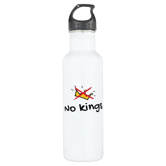 No Kings In America Classic Retro Style Waterfles (Voorkant)