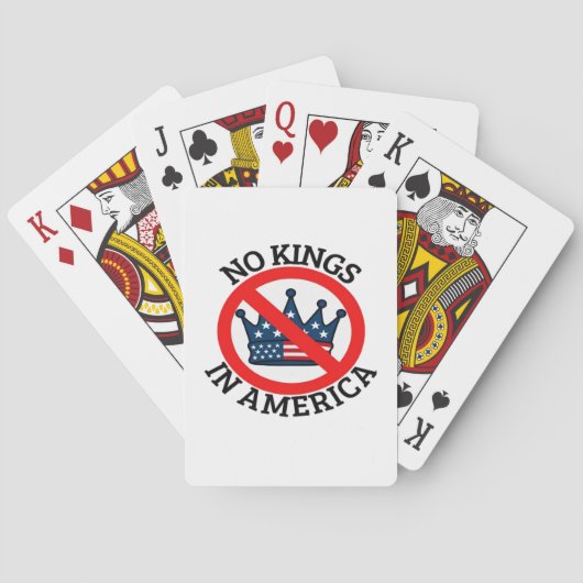 No Kings In America Classic Vintage Graphic Pokerkaarten (Achterkant)