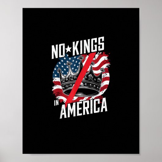 No Kings In America Court Ruling Protest Save Poster (Voorkant)