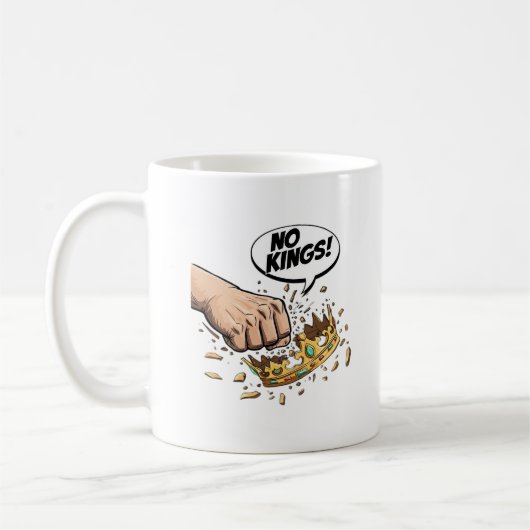 No Kings In America Creatief Ontwerp Koffiemok (Links)
