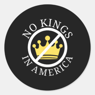 No Kings in America Democracy Court Uitspraak Geze Ronde Sticker