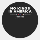 No Kings In America Doge Classic Trendy Graphic Ronde Sticker (Voorkant)