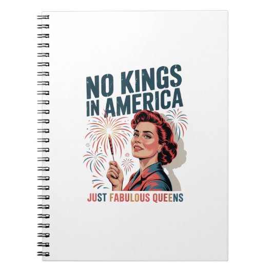 No Kings In America Fabulous Queens Pride 2025 Des Notitieboek (Voorkant)