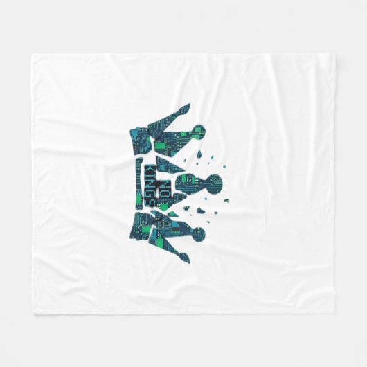 No Kings In America Freedom Aesthetic Fleece Deken (Voorkant (Horizontaal))