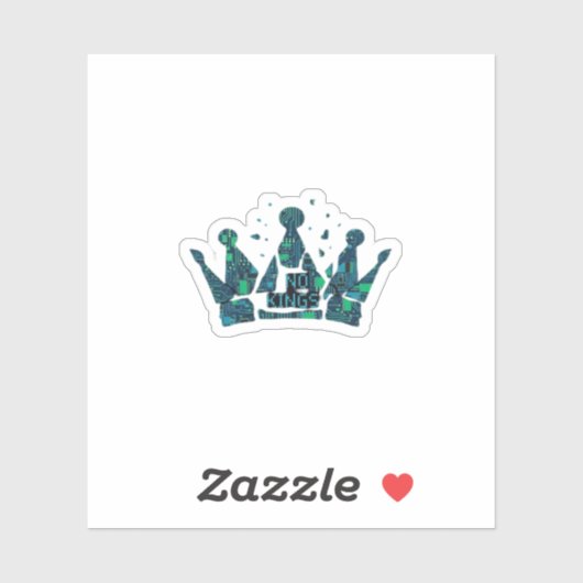 No Kings In America Freedom Aesthetic Sticker (Vel)