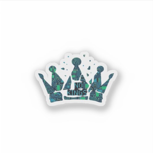No Kings In America Freedom Aesthetic Sticker (Voorkant)