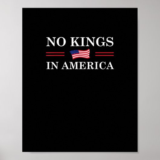 No Kings In America Freedom No King Lives American Poster (Voorkant)