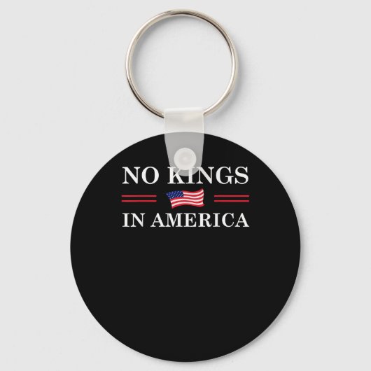 No Kings In America Freedom No King Lives American Sleutelhanger (Voorkant)