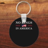 No Kings In America Freedom No King Lives American Sleutelhanger (Voorkant)