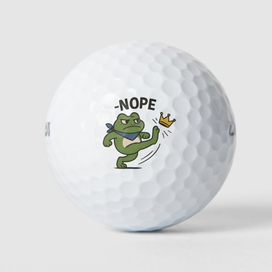 No Kings in America Frog No Kings Democracy Golfballen (Voorkant)