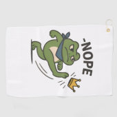 No Kings in America Frog No Kings Democracy Golfhanddoek (Horizontaal)