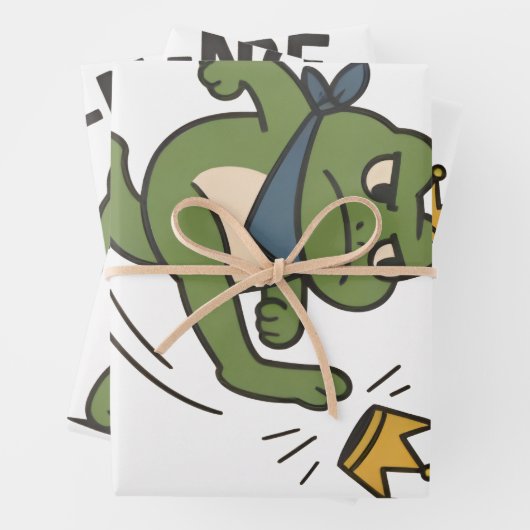 No Kings in America Frog No Kings Democracy Inpakpapier Vel (In situ)