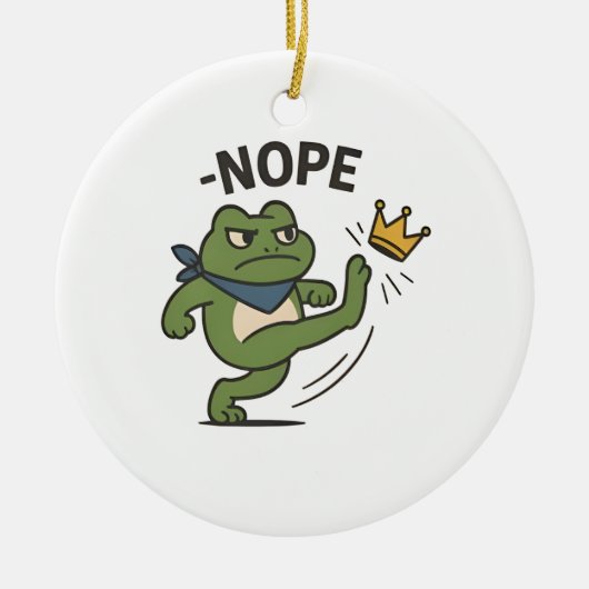 No Kings in America Frog No Kings Democracy Keramisch Ornament (Voorkant)