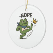 No Kings in America Frog No Kings Democracy Keramisch Ornament (Links)