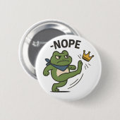 No Kings in America Frog No Kings Democracy Ronde Button 5,7 Cm (Voorkant /achterkant)
