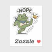 No Kings in America Frog No Kings Democracy Sticker (Vel)