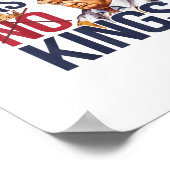 No Kings In America Funny America Has No King Poli Poster (Hoek)