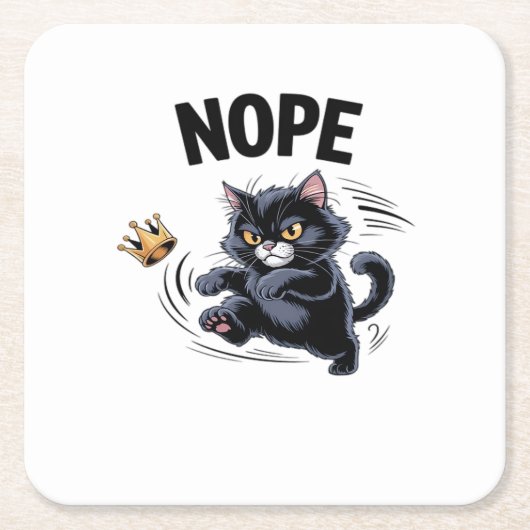 No Kings In America Funny Kicking Crown Classic Vi Kartonnen Onderzetters (Voorkant)