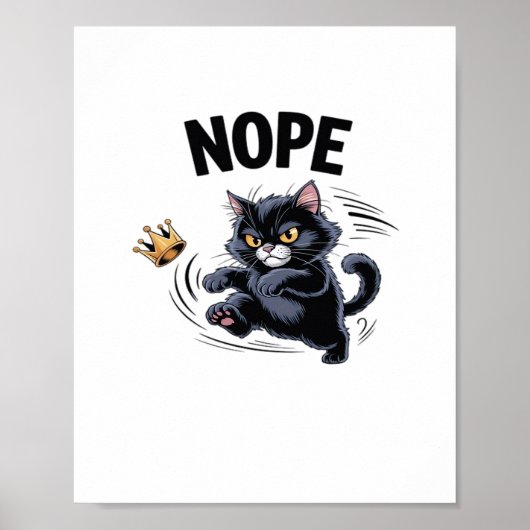 No Kings In America Funny Kicking Crown Classic Vi Poster (Voorkant)