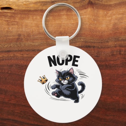 No Kings In America Funny Kicking Crown Classic Vi Sleutelhanger (Voorkant)