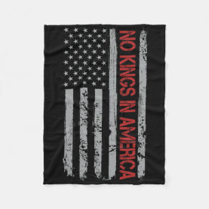 No Kings In America is een Amerikaanse vlag  Fleece Deken