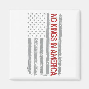 No Kings In America is een Amerikaanse vlag  Magneet