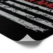 No Kings In America is een Amerikaanse vlag  Poster (Hoek)