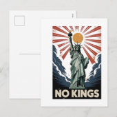 No Kings In America Liberity Status USA Democrats Feestdagenkaart (Voorkant / Achterkant)