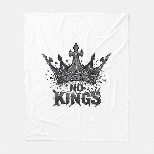No Kings In America Minimal Clean Fleece Deken (Voorkant)