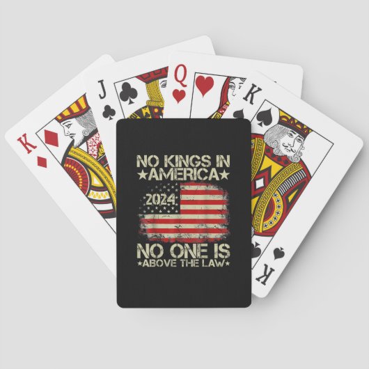 No Kings In America Minimal Clean Pokerkaarten (Achterkant)
