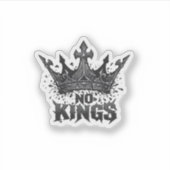 No Kings In America Minimal Clean Sticker (Voorkant)