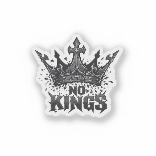 No Kings In America Minimal Clean Sticker (Voorkant)