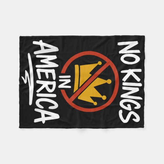 No Kings In America No Crown  Fleece Deken (Voorkant (Horizontaal))